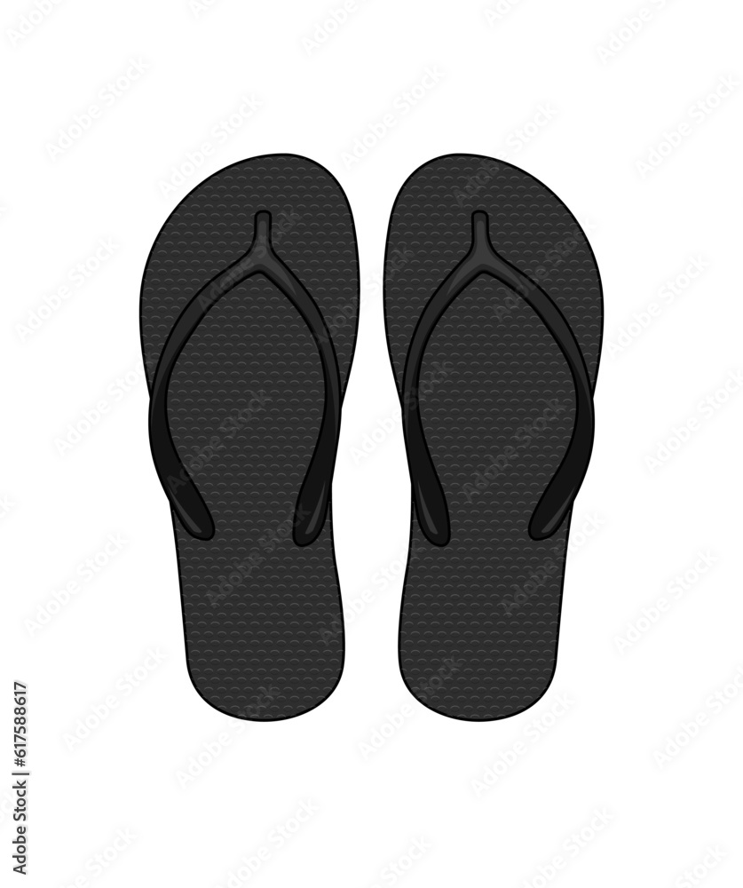 Beach sandals ( Flip Flops ) template vector illustration Beach sandals ( Flip Flops ) template vector illustration