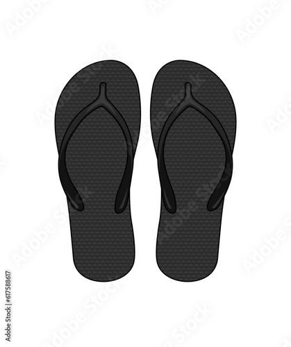 Beach sandals ( Flip Flops ) template vector illustration