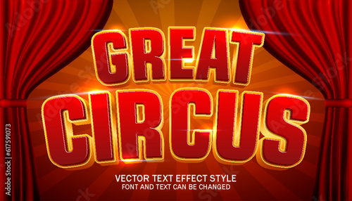 circus carnival festival steampunk style typography editable text effect font style template background design
