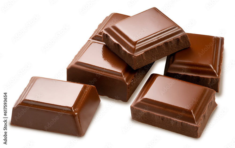 Chocolate isolated on white background, Chocolate bar on white With clipping path. Chocolate isolated on white background, Chocolate bar on white With clipping path.