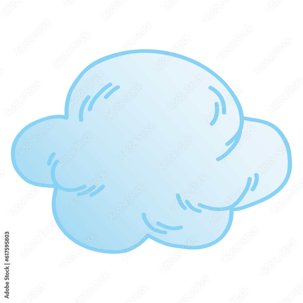 Cloud Cute Cartoon Doodle Drawing Illustration Vector Icon