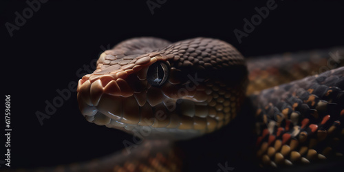 A portrait of a Snake wearing a business suit. AI Generated