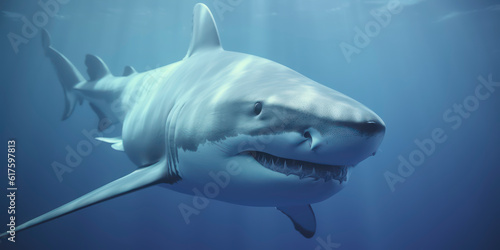 A portrait of a Shark. AI Generated