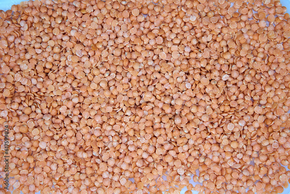 Closeup of dried Healthy Red Lentils Closeup of dried Healthy Red Lentils