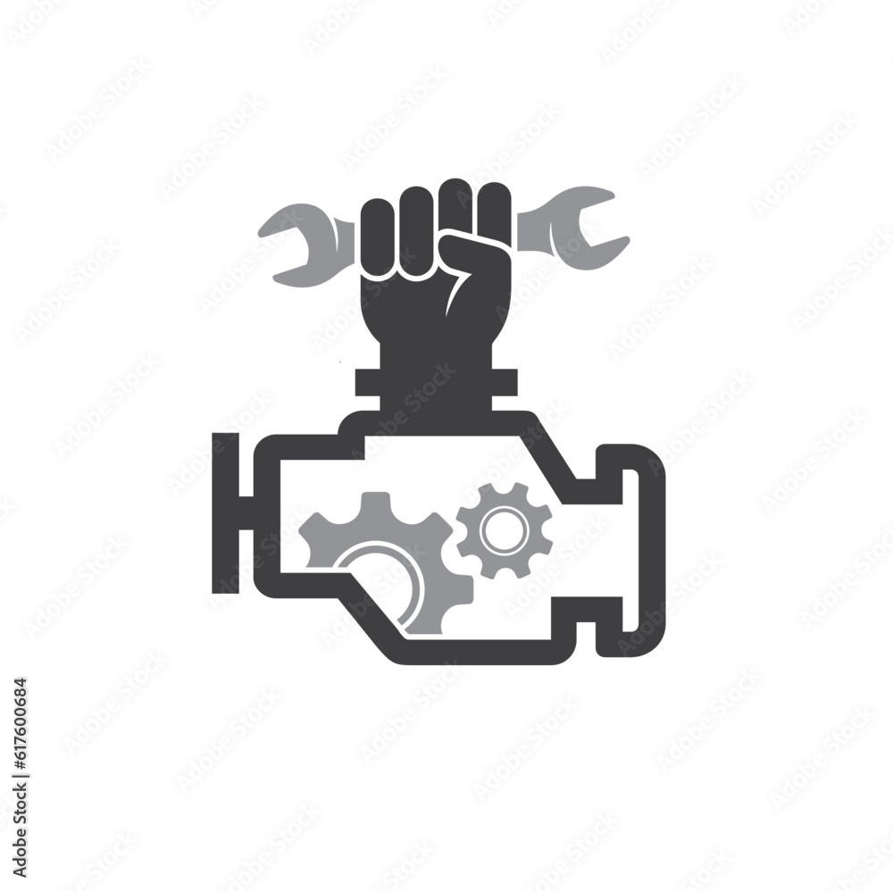illustration of maintenance, engine maintenance, vector art. illustration of maintenance, engine maintenance, vector art.