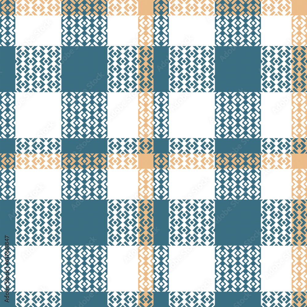 Tartan Plaid Vector Seamless Pattern. Checkerboard Pattern. Template for Design Ornament. Seamless Fabric Texture.