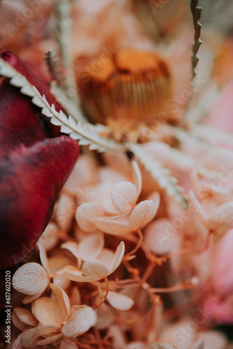 dark moody wedding bouquet flowers