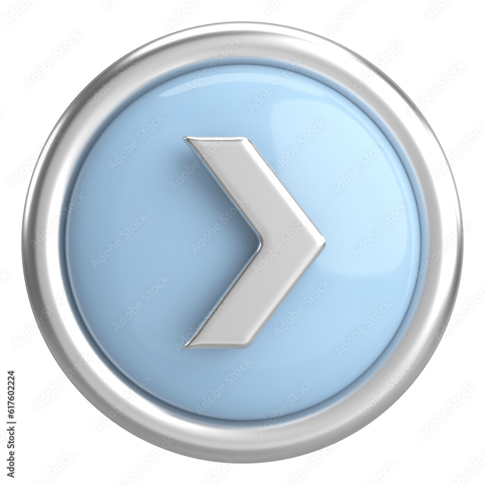 Next button. Continue button. 3D illustration. Next button. Continue button. 3D illustration.