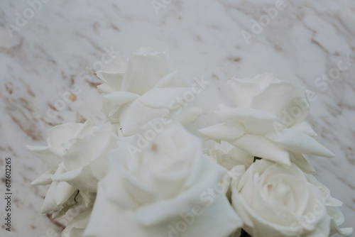 white rose bouquet