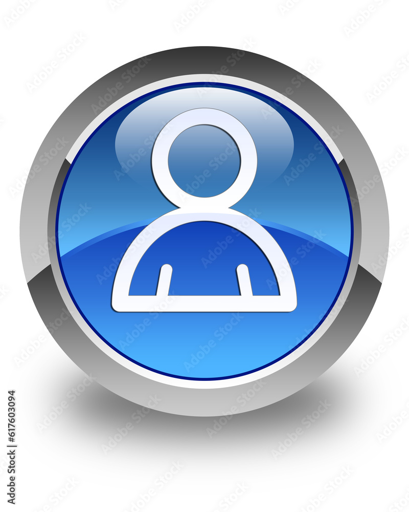 Member icon isolated on glossy blue round button abstract illustration Member icon isolated on glossy blue round button abstract illustration