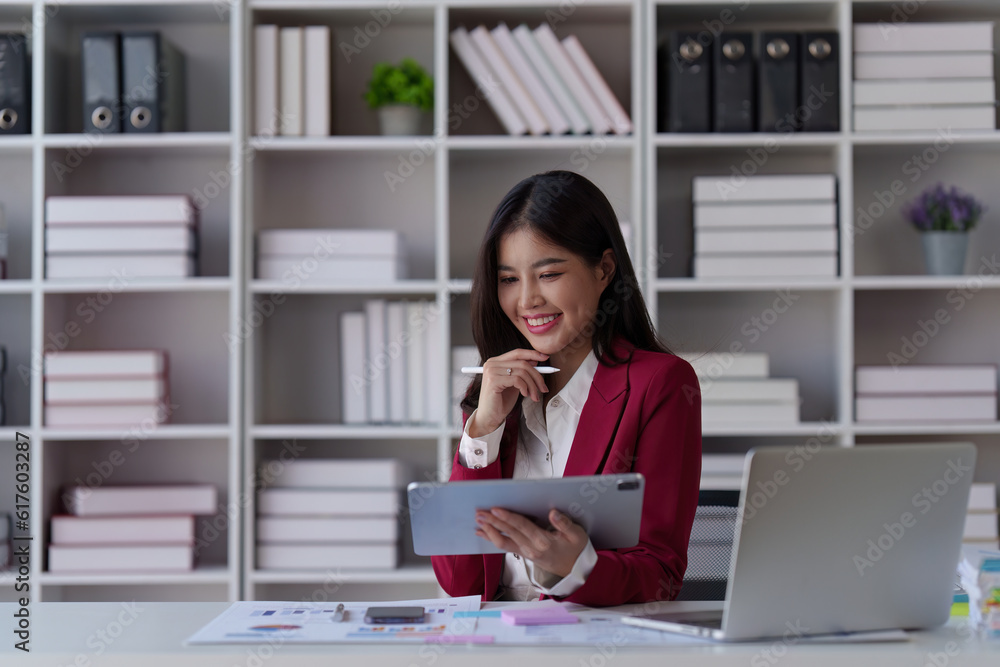 Fund managers consultation and discuss about analysis Investment stock market by digital tablet Fund managers consultation and discuss about analysis Investment stock market by digital tablet