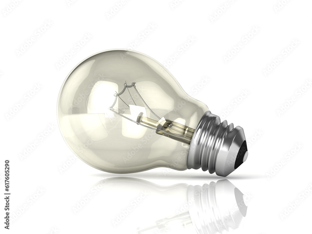 Light bulb. 3D render illustration isolated on white background Light bulb. 3D render illustration isolated on white background