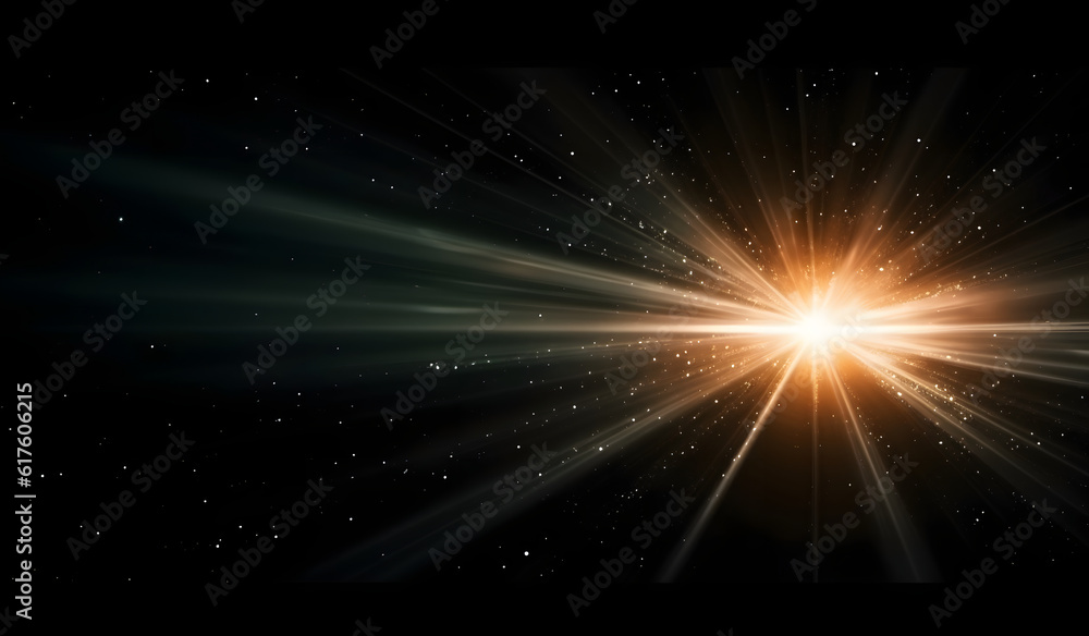 Digital lens flare isolated in black background Digital lens flare isolated in black background