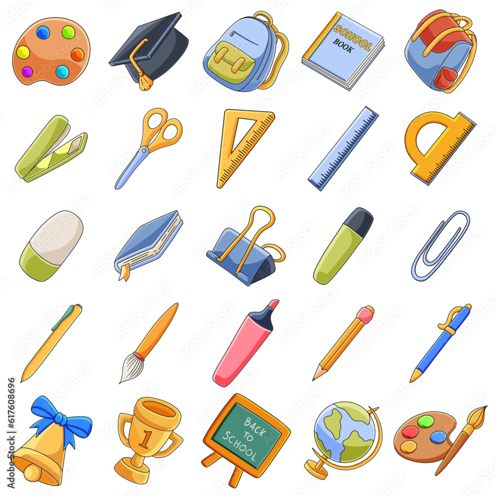 Back to school, various kinds of student items Back to school, various kinds of student items