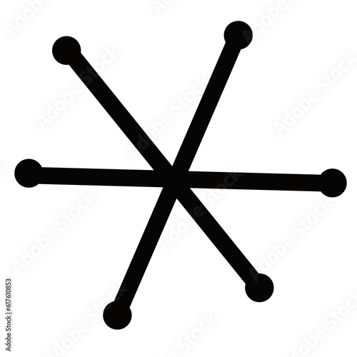Atomic graphic design element mid-century shape