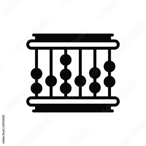 Black solid icon for counting 