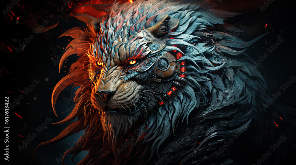 head of a lion head of a lion