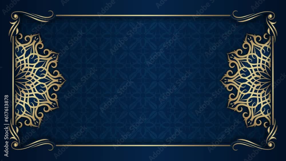 motion background, with golden mandala ornament motion background, with golden mandala ornament