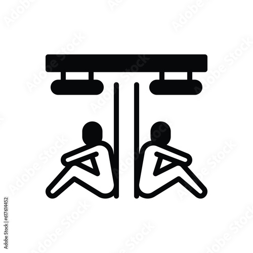 Black solid icon for separate 