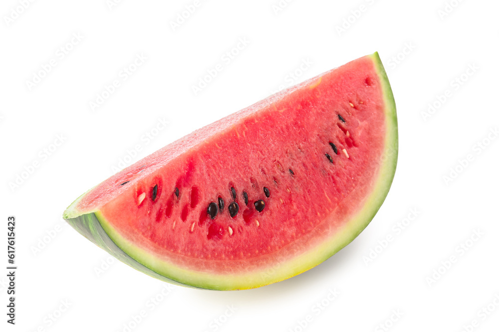 Piece of fresh watermelon on white background Piece of fresh watermelon on white background