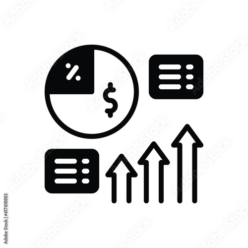 Black solid icon for margin 