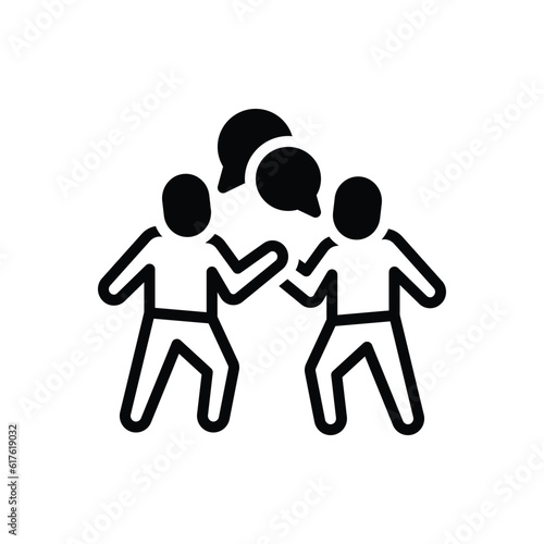 Black solid icon for argued 