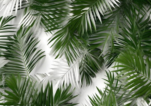 Background with palm leaves textures
