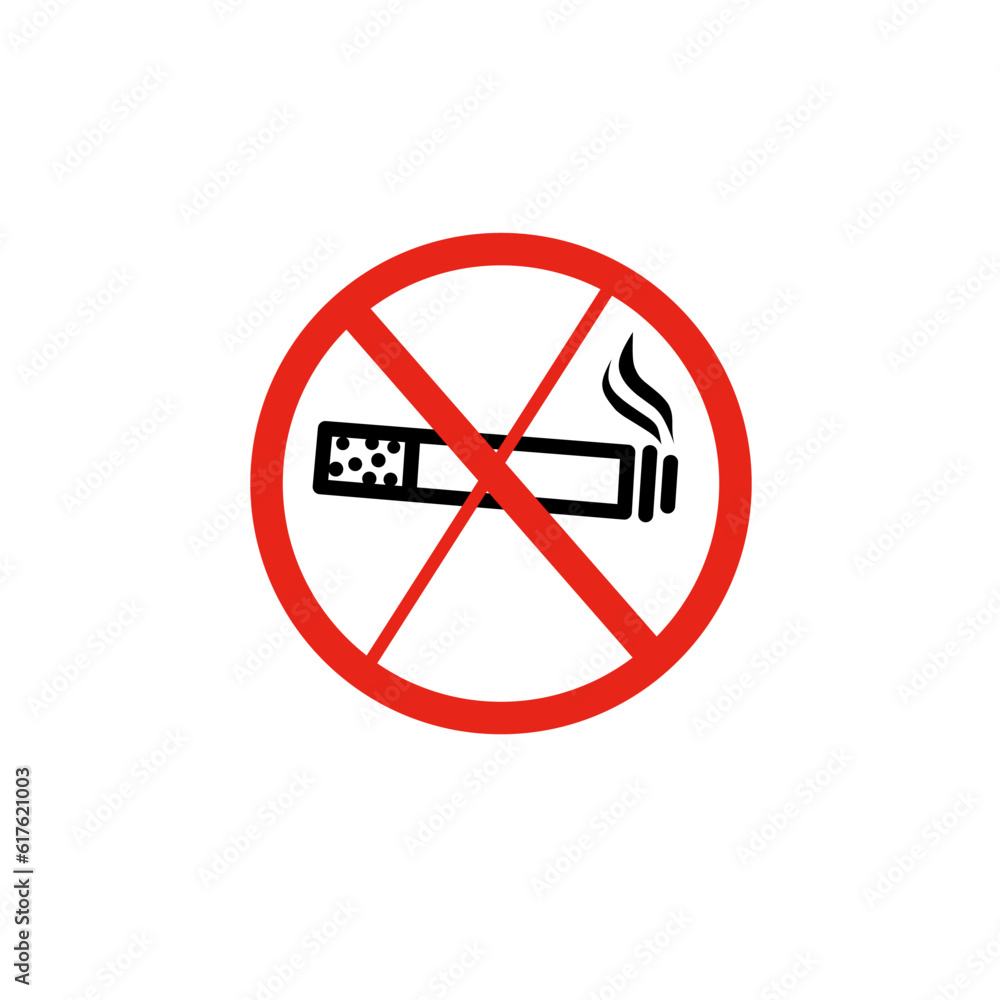 No smoking forbidden sign, vector design element on white background. No smoking forbidden sign, vector design element on white background.