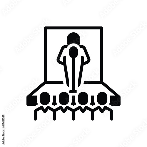 Black solid icon for hosts 