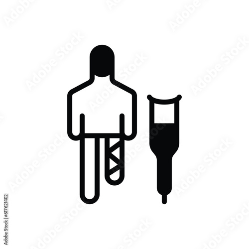 Black solid icon for able 