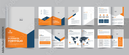 company profile brochure design, Corporate business presentation guide brochure template with cover, back and inside pages