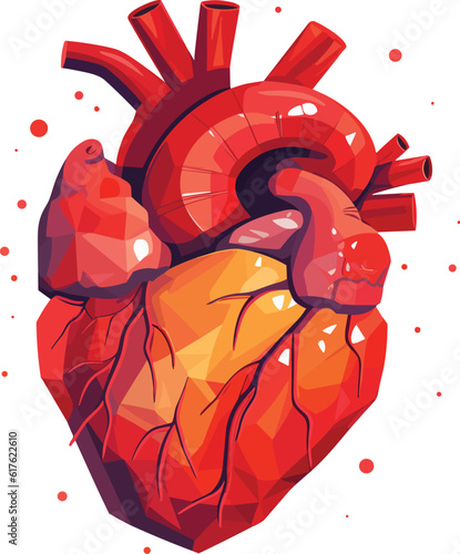 human heart vector illustration on isolated background