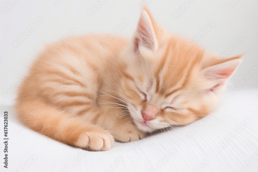 cute kitten sleeping