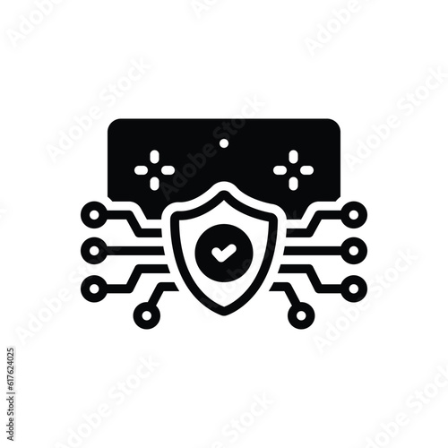 Black solid icon for cyber 