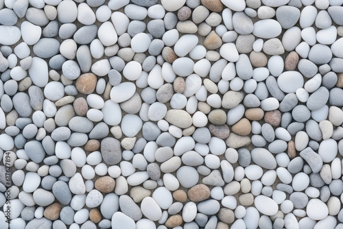 The pattern small bluish white pebble stone, transparent background (PNG). Generative AI. photo