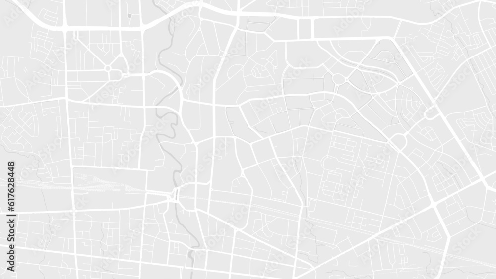 Background Bandung map, Indonesia, white and light grey city poster. Vector map with roads and water. Widescreen proportion, flat design roadmap. Background Bandung map, Indonesia, white and light grey city poster. Vector map with roads and water. Widescreen proportion, flat design roadmap.