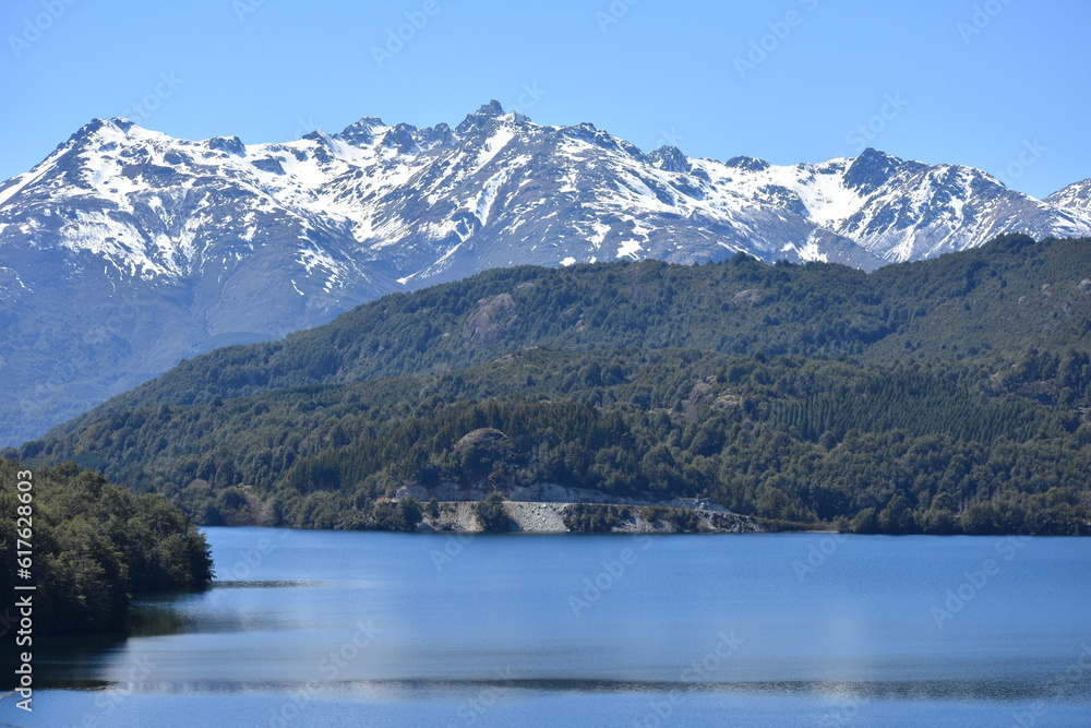 Lago LONCONAO Patagonian Mountain in Winter 