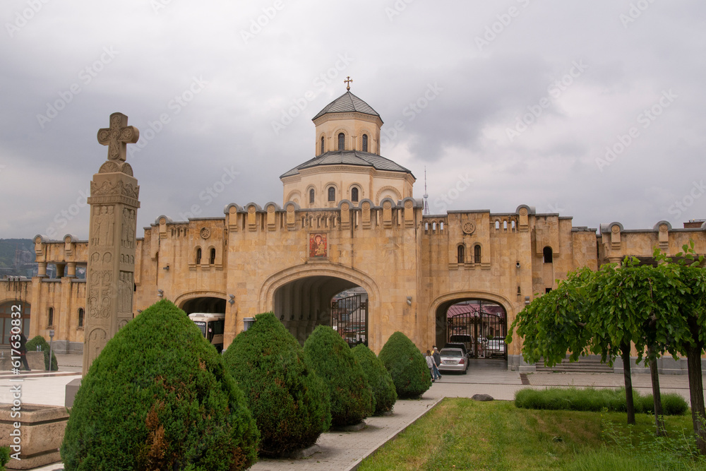Tbilisi, Georgia - May 20, 2023 : the Holy Trinity Cathedral of Tbilisi