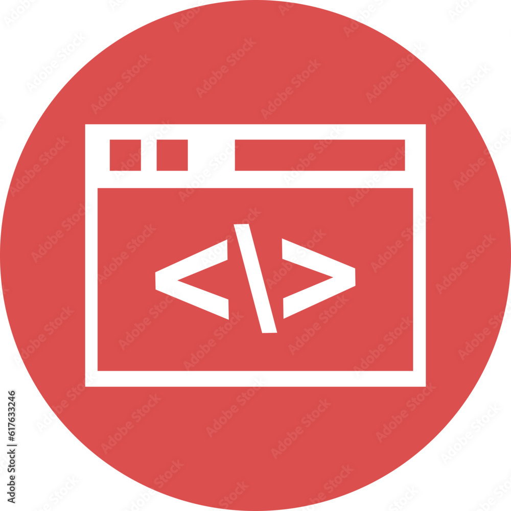 programming icons in simple circle. programming icons in simple circle.
