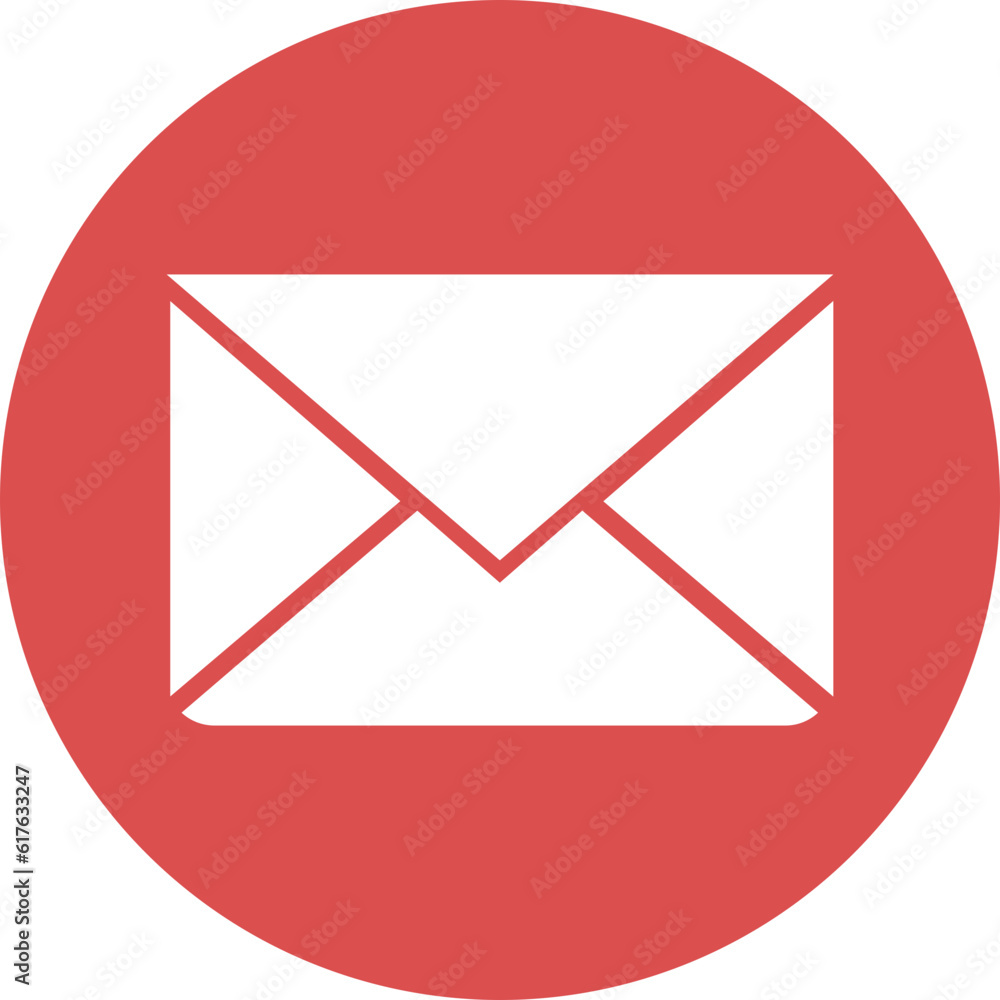 email icons in simple circle. email icons in simple circle.