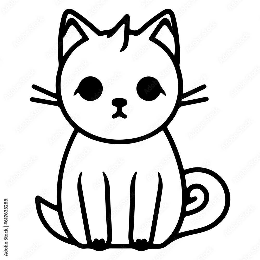 Cute cat Outline Cute cat Outline