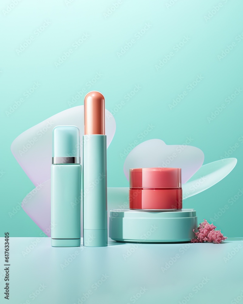 A dazzling array of toiletry and cosmetics for a vibrant, indoor look that radiates beauty and confidence A dazzling array of toiletry and cosmetics for a vibrant, indoor look that radiates beauty and confidence