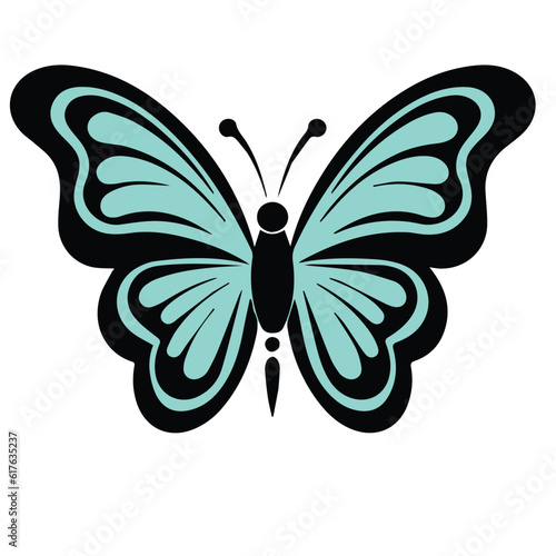 Butterfly beautiful wings, spring nature, vector illustration 