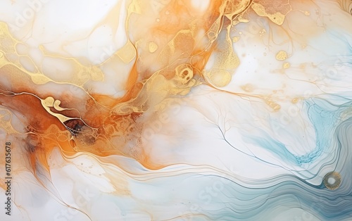 Natural abstract fluid art painting