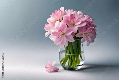 Wallpaper Mural pink orchid in glass  making a flower bouquet Torontodigital.ca