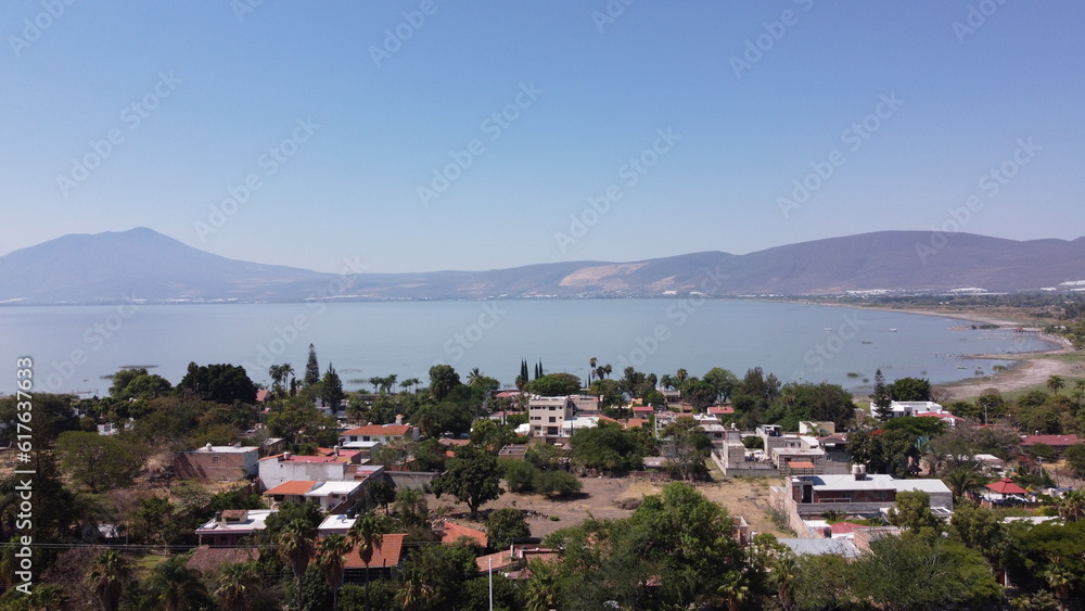 drone photography of lake chapala in jalisco mexico