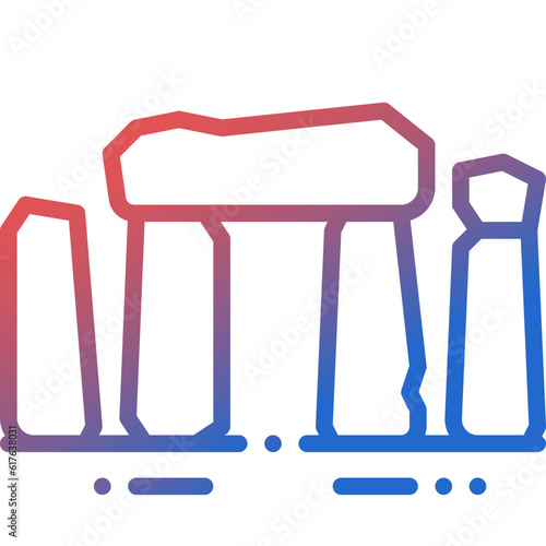 stonehenge gradient line icon
