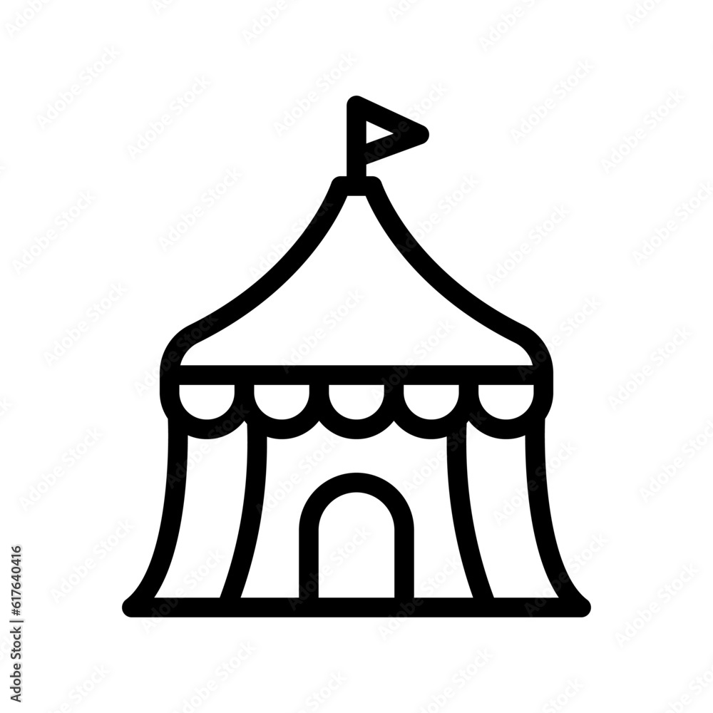 circus tent line icon illustration vector graphic circus tent line icon illustration vector graphic