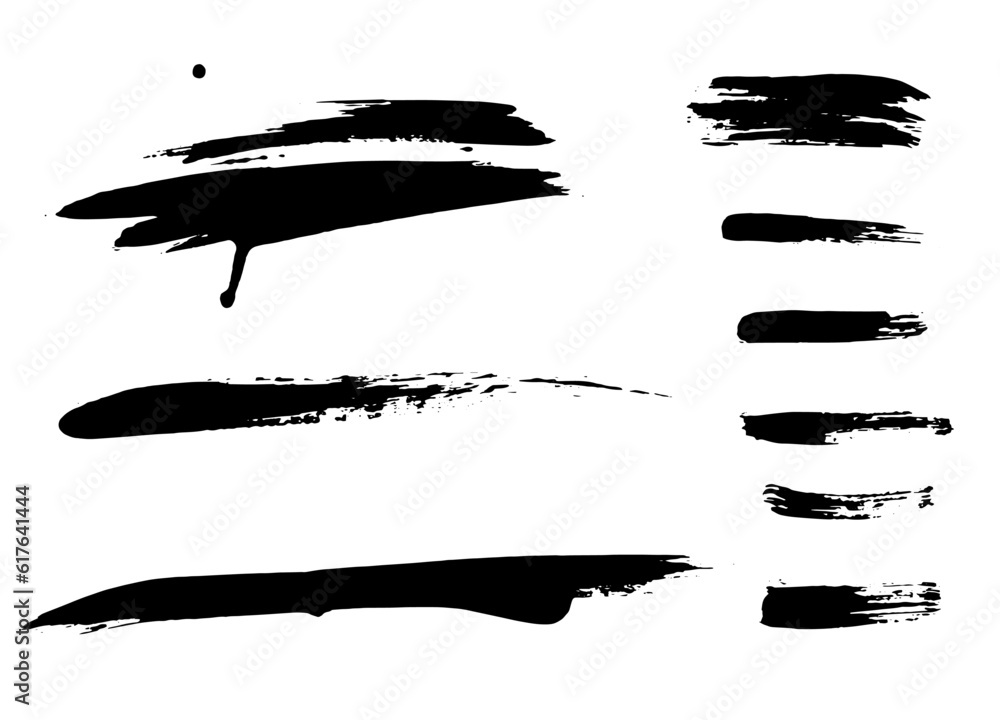 Brush strokes vector collection. Isolated painted elements. Brush strokes vector collection. Isolated painted elements.