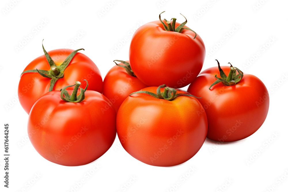 Fresh and Juicy: Tomato on a White Background